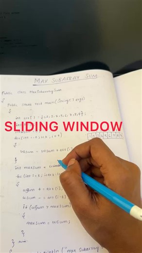 @code.with.j on Instagram: "Day 17/365 #java #slidingwindow #arrays #dsa"