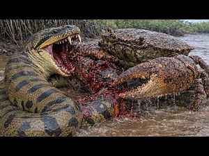 Giant Coconut Crab vs Anaconda Who Wins The Brutal Swamp Battle
