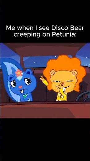 When Disco Bear creeps on Petunia