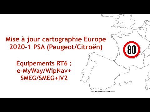 Mise à jour/upgrade cartographie Europe 2020-1 e-MyWay/WipNav+ (RT6, SMEG, SMEG+IV2)