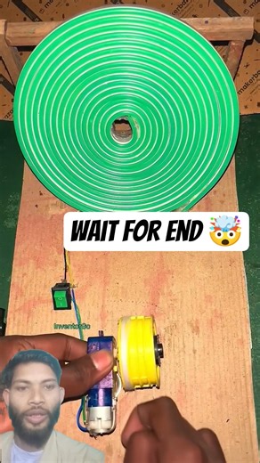 Powering High' volt neon strip light with Dynamo gear motor #dcmotor #tech #project