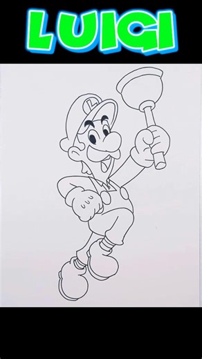Luigi Plunger Drawing! 🪠⚡