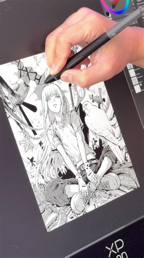 My manga EP04: I'm drawing with the new XP-Pen Artist Pro 27 Gen2 tablet
