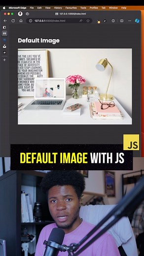 Simplifying the Web on Instagram: "Default Image with JavaScript 🥶 🔥 ✨ #html #css #js #reactjs #vuejs #webdev"