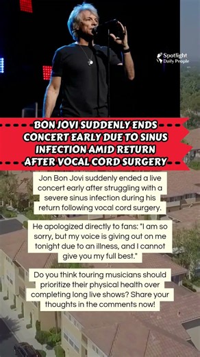 🎸Bon Jovi Ends Show Early Due To Infection!🎤