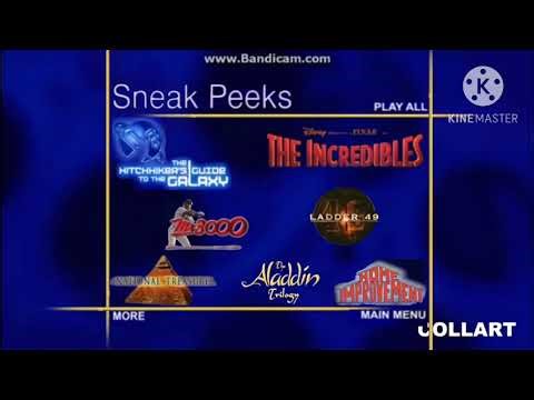 Sneak Peeks Menu to Little Black Book 2005 DVD (Touchstone Home Entertainment version)