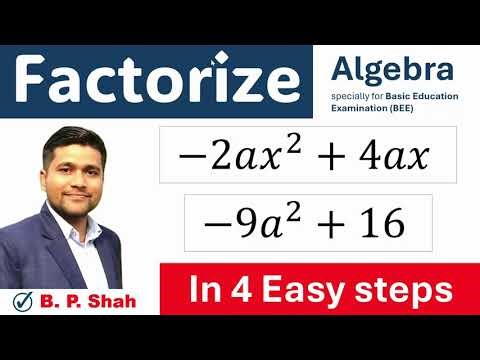 Algebraic Factorization solved in 3 steps | Problem 14 and 15