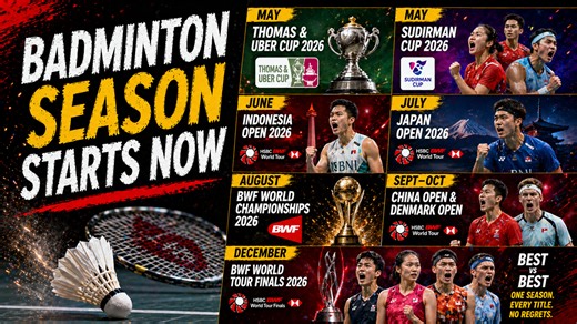 Upcoming badminton tournaments (from May)... don't miss these