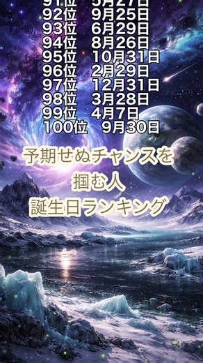誕生日ランキングで予期せぬチャンスを掴む