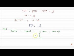 Property 1 (Modulus function) For any real no. x `sqrt(x^2)=|x|`