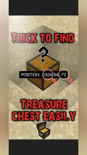 Use this easy trick instead of digging out pits to find treasure chest🔥🤯#minecraft #mojang