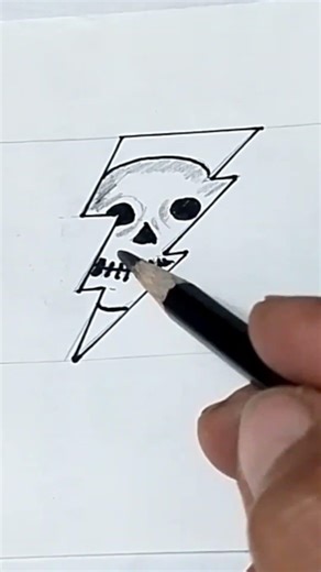 "how to draw skull head".simple art#drawing #3dillustration #howtodraw