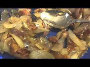 Sweet Potatoes Done Canadian Style with Maple syrup and Bacon