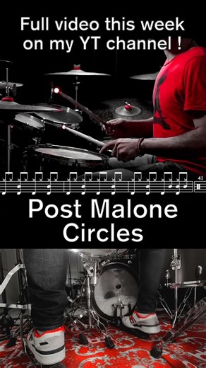 Post Malone - Circles | Drum Cover #drumtranscription #drumcover #jeremyyanzi