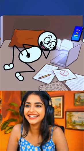POV: Whenever I try to study...😂 Ending Is Crazy! 🔥#reaction #cartoon #meme #funny #comedy #animated