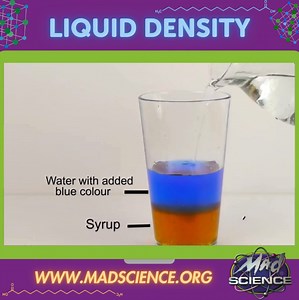 Ever wondered why some liquids sink and others float? It's all about density! Density is like a liquid's secret weight. Some liquids are heavy hitters, while others are lightweights. Let's dive into the fascinating world of liquid density and uncover the secrets behind their behavior! Does your child love to explore and experiment? Unleash their inner scientist with Mad Science! Our fun and easy experiments will make learning about science a blast! | Mad Science | Facebook