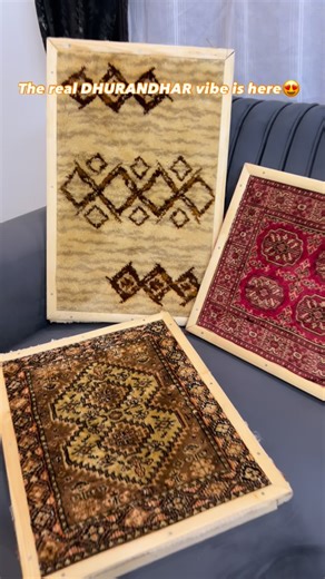 Preloved Interior & Decoration Store on Instagram: "We are trying something new! 😍 These are vintage Irani and Afghani carpet cutouts with wooden frames. Let us know if you liked the idea!"