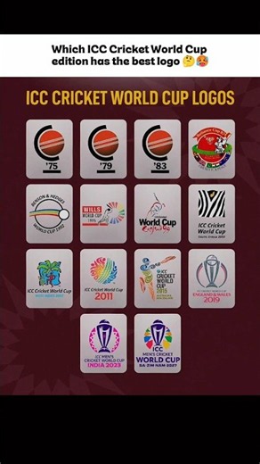 Which ICC Cricket World Cup edition has the best logo? 🥵🤔 || #shortsfeed #viralvideo #worldcup