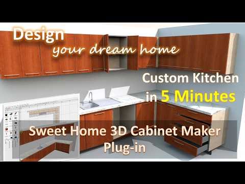 Design a Custom Kitchen in 5 Minutes | Sweet Home 3D Cabinet Maker Plugin