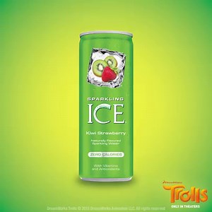 Kiwi Strawberry: All the fizz without the fuzz! Check out DreamWorks @Trolls, in theaters November 4th! #FindYourHappyPlace #UnconTROLLableFlavor #GetFizzy #🍓 | Sparkling Ice