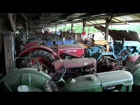 OLD TRACTORS, (PART 4) OLD TRACTORS AND FARM MACHINERY STORED IN OLD PRIVATE BARNS.