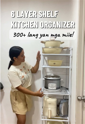 6 layer kitchen self rack organizer #kitchen #kitchenrack #kitchenorganizer #kitchenware #rackorganizer