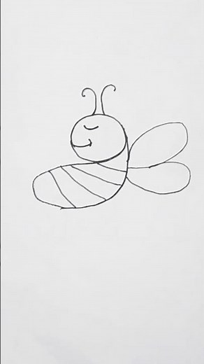 how to draw a baby bee| step by step tutorial