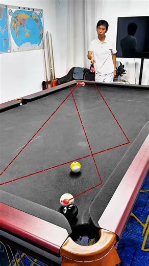 Draw Mid Range Shot for Perfect Position!🎱🔥#shorts #billiards #trickshot #8ballpool #pool