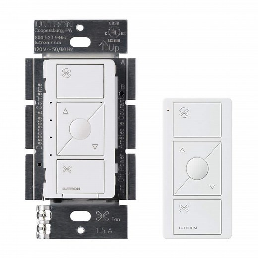 Lutron Caseta Smart Fan Speed Control and Remote Kit, White (CASETA-FAN-PICO) CASETA-FAN-PICO - The Home Depot
