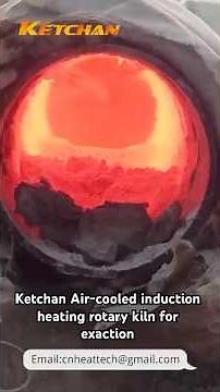 Induction heating rotary kiln for material extraction and drying #kiln #inductoonheating