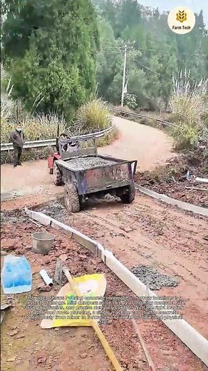 Amazing mini dumper moves tons of concrete easily: Ingenious way to pour concrete In rural Areas