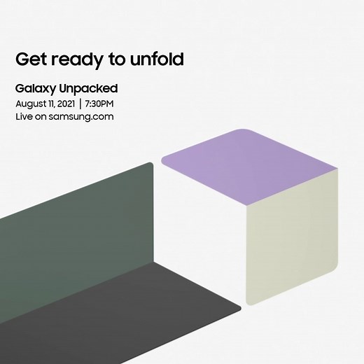 Ready to go from good to great? Join us as we unfold the latest Galaxy experience. Galaxy Unpacked | August 11, 2021 at 7:30PM Live on samsung.com #SamsungUnpacked | Samsung