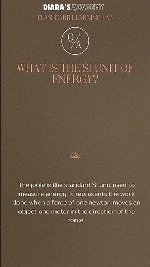 What is the SI Unit of Energy? ‪@Diarasacademy‬