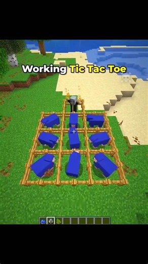 Minecraft Working Tic Tac Toe Moment #minecraft #shorts
