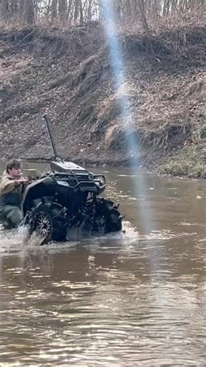 Hondas love the water #honda #atv #offroad #mud #mudding #mudbog #goingdeep￼￼