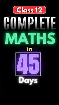 December to February ROADMAP Class 12 | Complete Class 12 Maths in 45 Days 🔥| CBSE Board Exam 2026 🎯