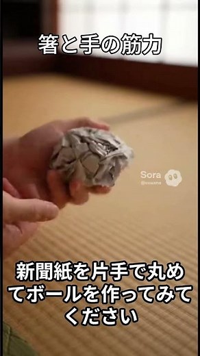 正しい箸使いで全身筋力アップ! 箸と手の筋力
