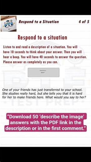 👉 PTE Respond to a Situation | Easy Band 79+ Answer 🎯 #Shorts ‪@Ptetestprep‬