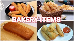 4 Bakery Items Recipes Subscribe my YouTube channel to find organized playlists for your favorite recipes. https://www.youtube.com/channel/UCQYEUlU9k9iqyPLh31ZMUdQ | Yes I can cook