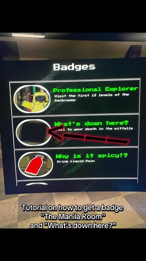 How to get badges „Whats down hare” and „The Manila room” meg endless reality#backrooms #roblox