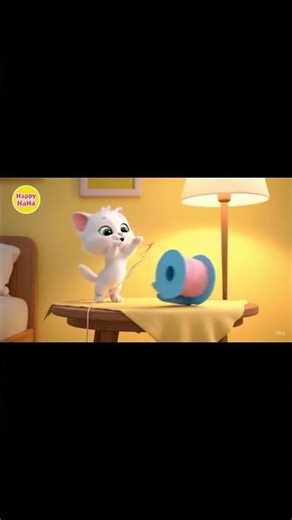 Kitten’s String Chaos Spill 🧵🐱