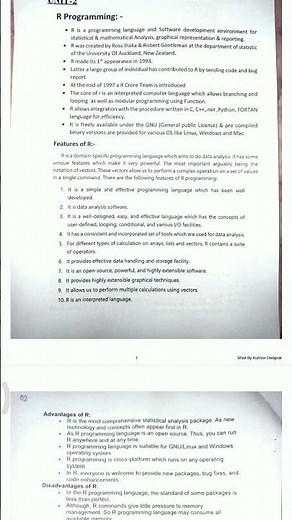 R programming in data science//feature & advantages of R programming #datascience