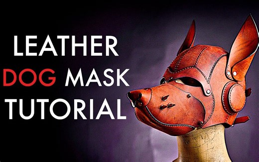 皮革狗面具 - 教程和图案下载 / Leather Dog Mask - Tutorial and Pattern Download