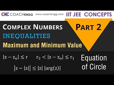2. COMPLEX NUMBERS IIT JEE Concepts | Maximum and Minimum Value | PART 2