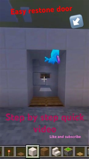 Step by step easy Minecraft door for beginners #fypviral #shortvideos #like #subscribe #minecraft