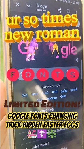 Google fonts changing trick hidden Easter eggs 💒☦️❇️ #azarchannel #google #fonts