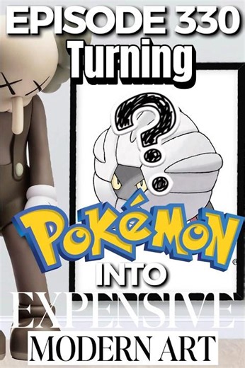 Making POKÉMON into expensive modern art #pokemon #art #shelgon
