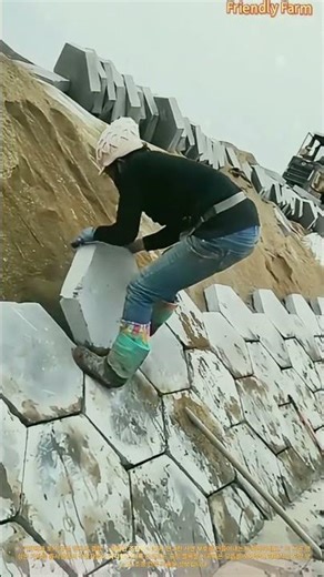 사면 포장! 육각형 인터록 석재 시공