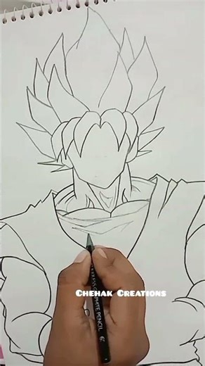 “Goku Drawing ✍️ | Dragon Ball Fanart | Super Saiyan Sketch ⚡🔥” #anime #drawing #dragonballdrawing