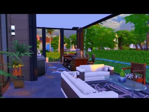 MODERN HOUSE SHOWCASE ✨ | Concrete Walls & Dark Wood | The Sims 4 No CC Tour